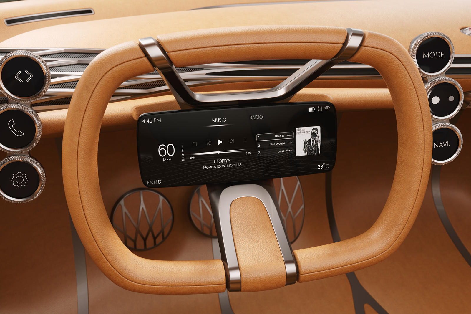 У майбутніх моделях Hyundai може з'явитися кермо з великим вбудованим дисплеєм